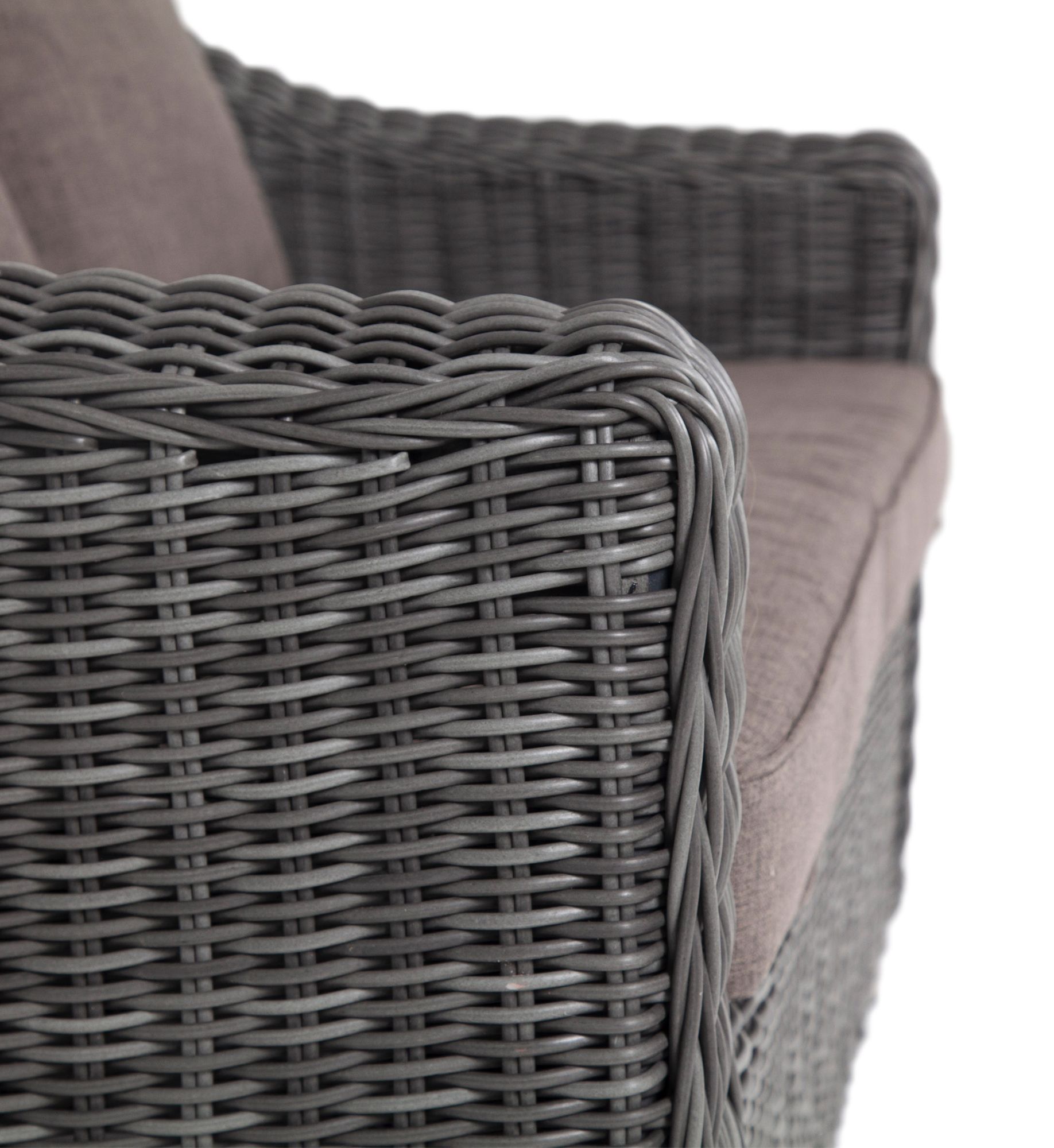 фото "кон панна" диван из искусственного ротанга двухместный, цвет графит