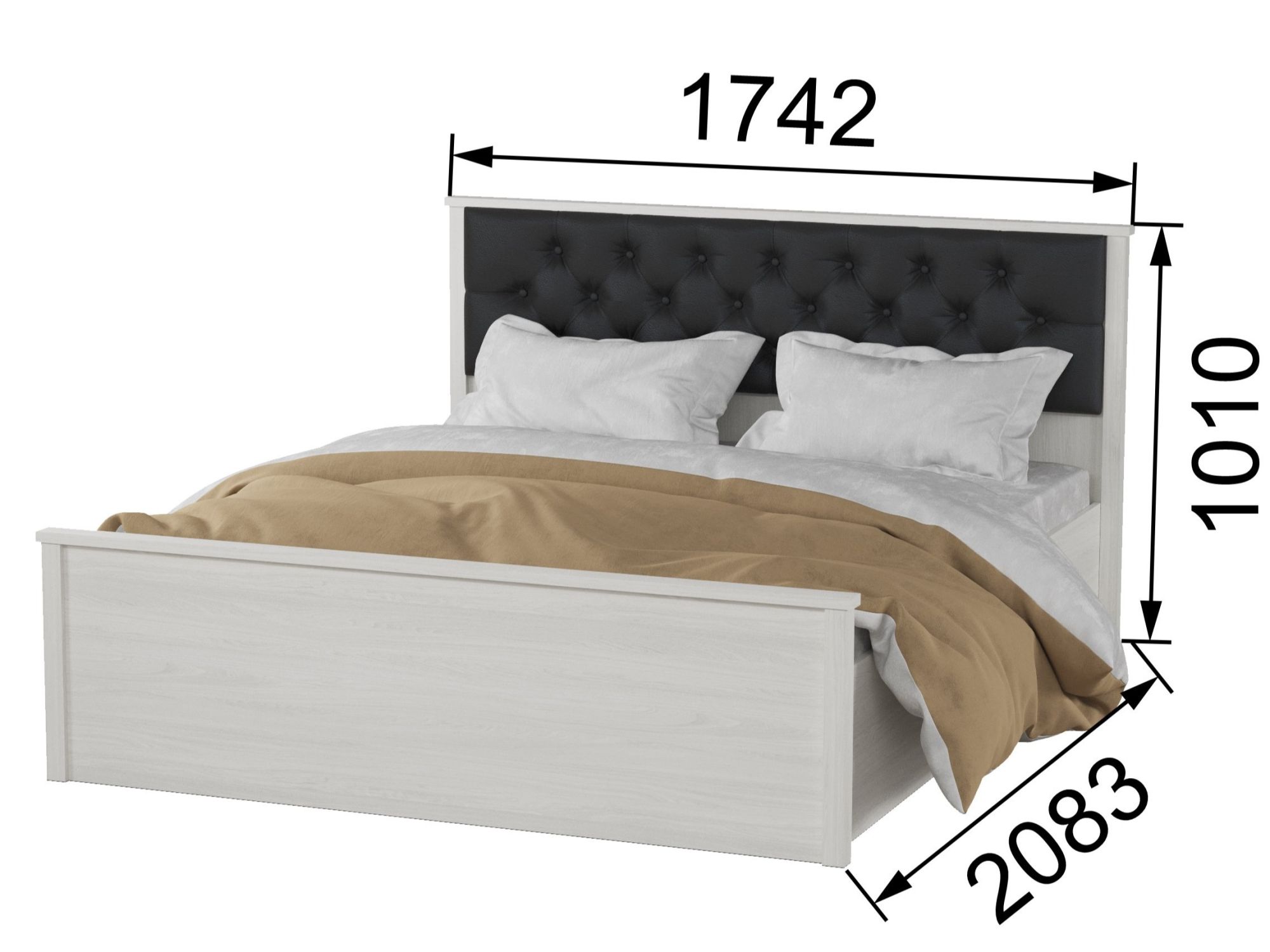 Кровать МКР-2 с настилом ЛДСП Модена