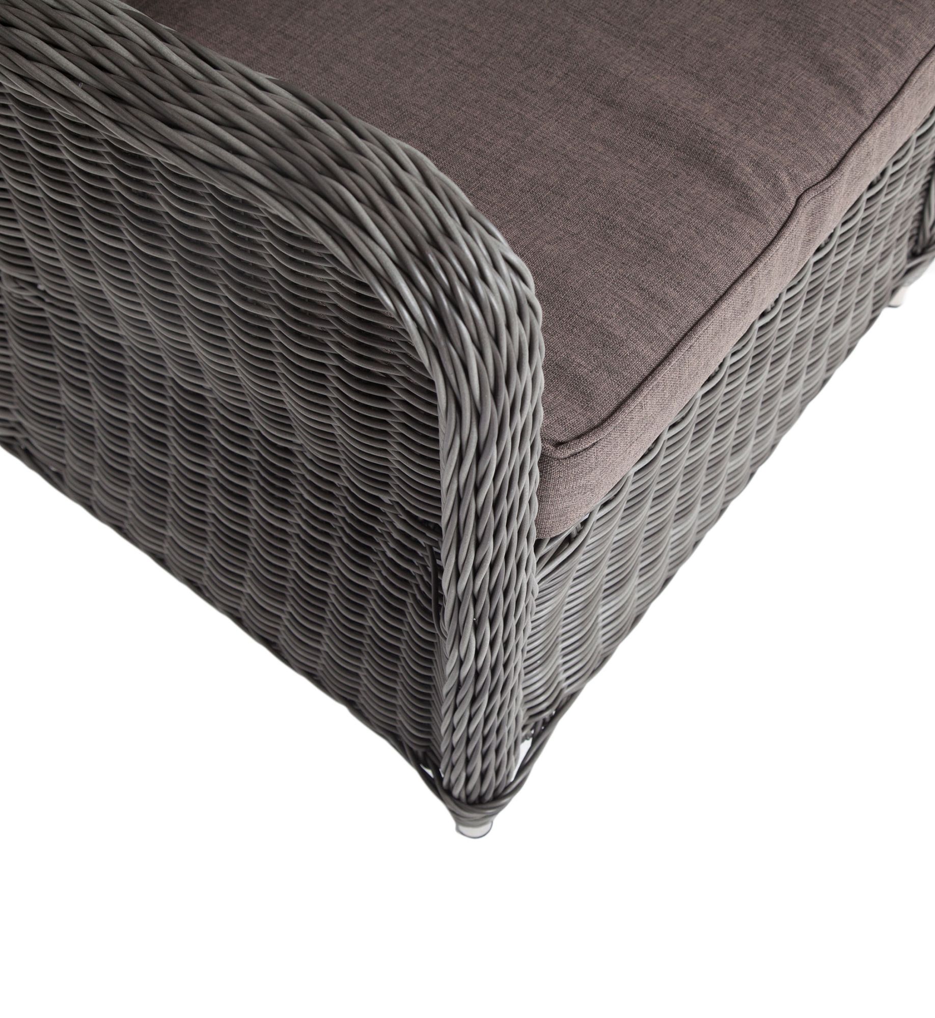 фото "гляссе" кресло плетеное из искусственного ротанга, цвет графит