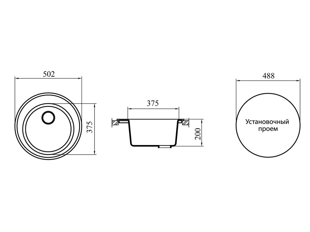 фото мойка круглая медея