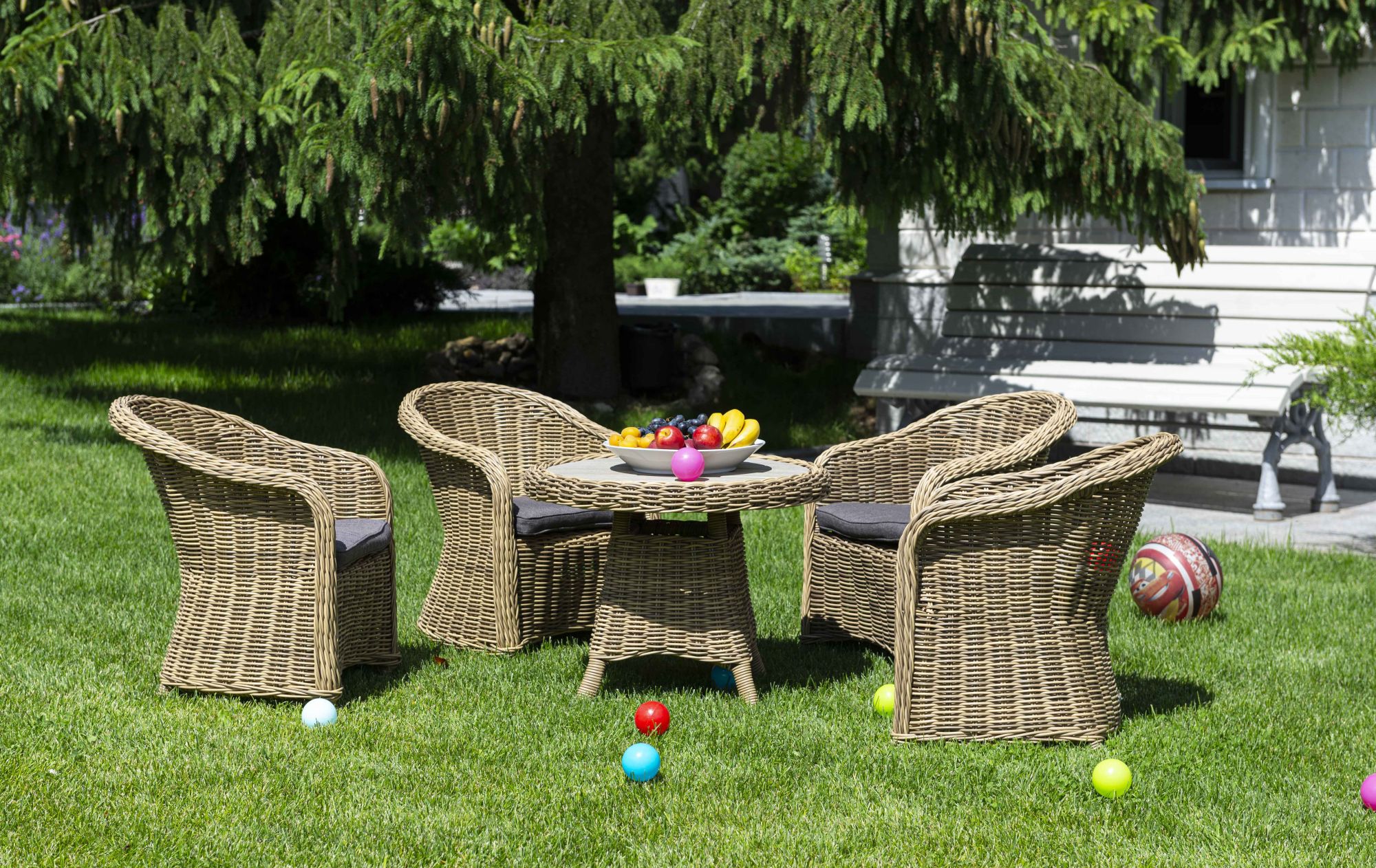 фото "тильда" обеденная группа детская плетеная