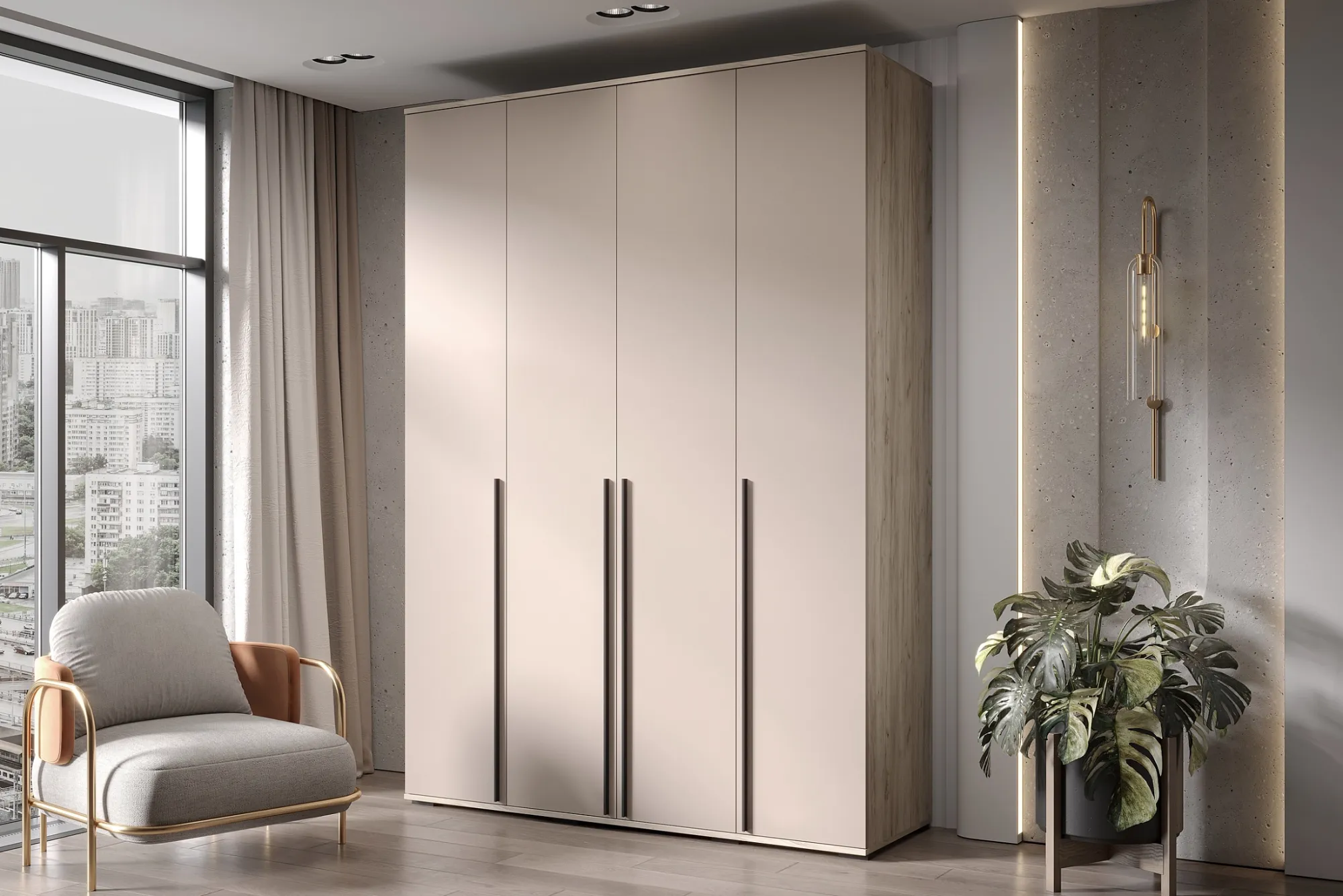 Шкаф 4-х ств. 1600 Норд 