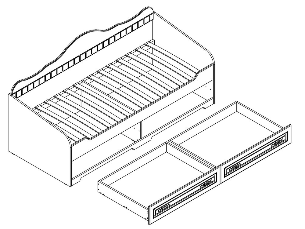 Кровать с ящиками Прованс фото кровать с ящиками прованс