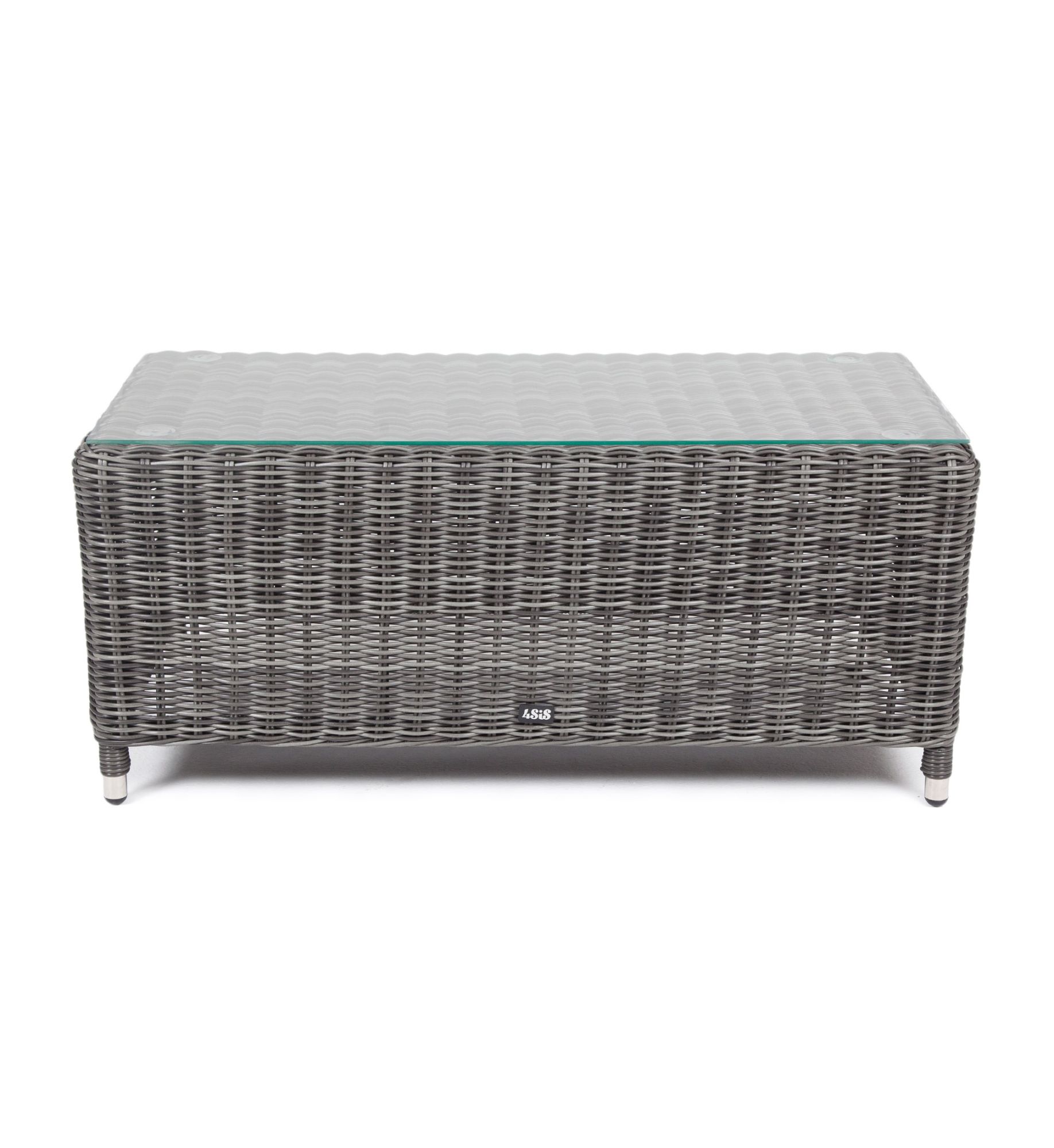 фото "кон панна" столик журнальный из искусственного ротанга, цвет графит