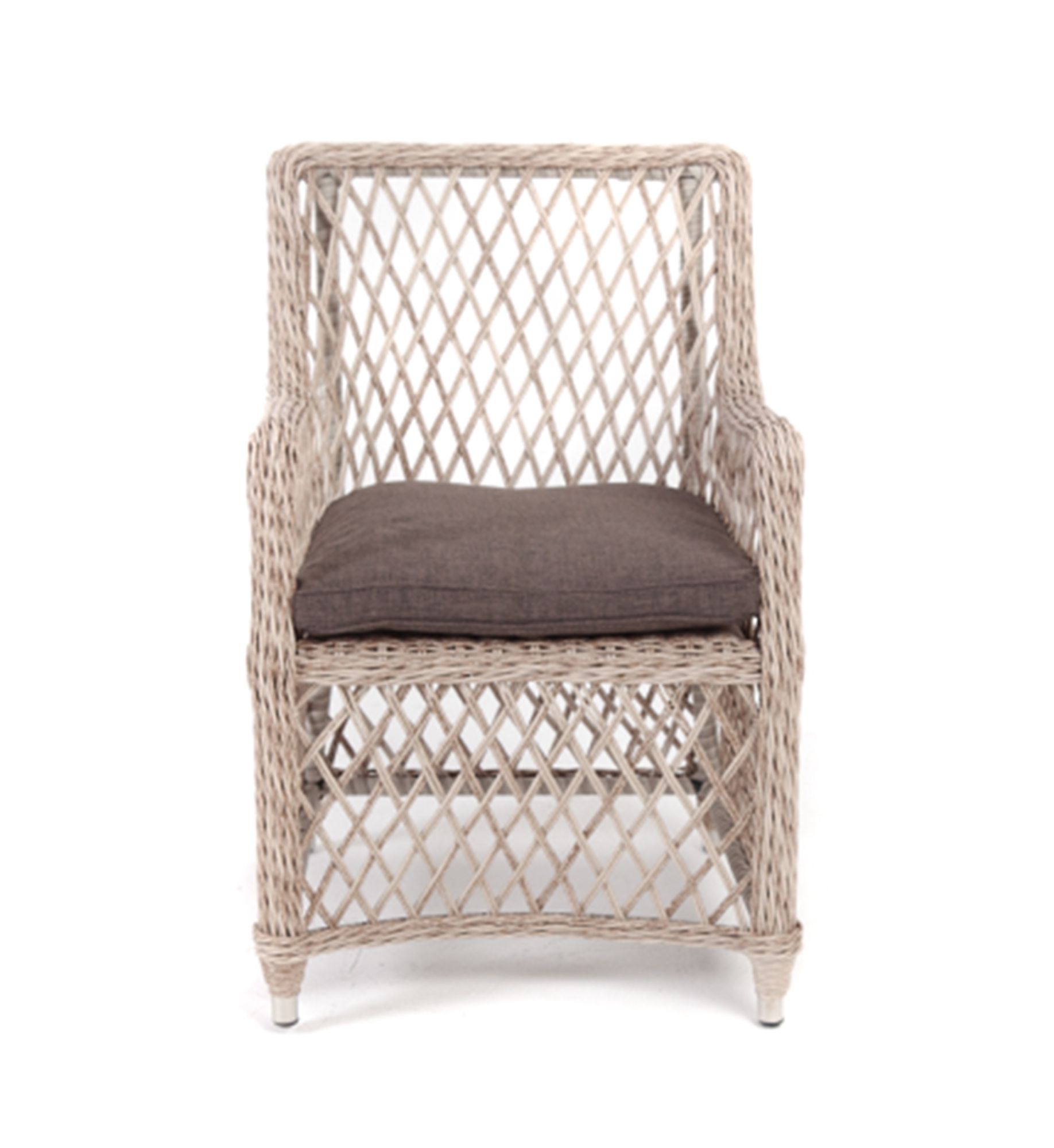 фото "латте" плетеное кресло из искусственного ротанга, цвет бежевый