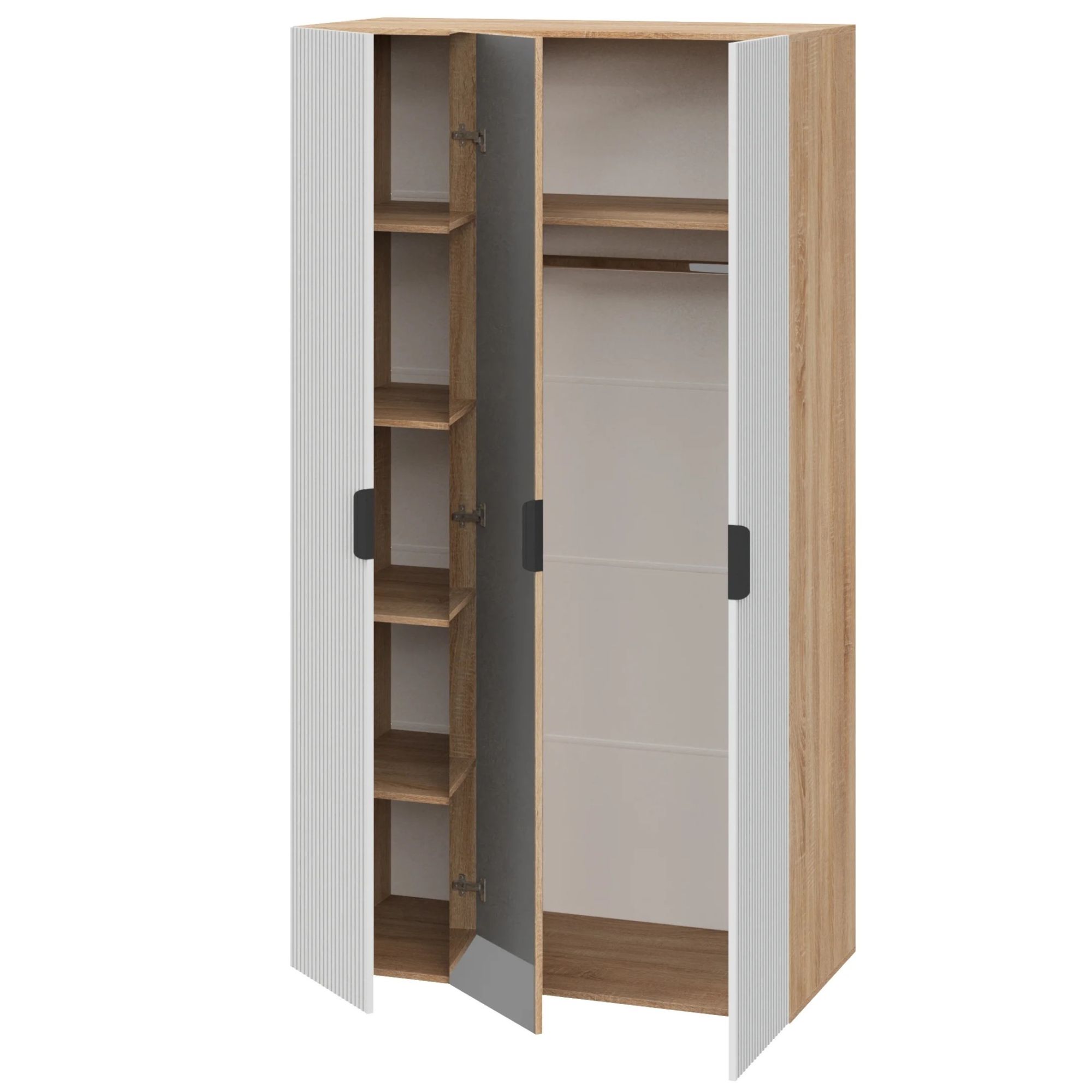 Шкаф 3-х дв. c зеркалом ШК02-1200 Норд Line