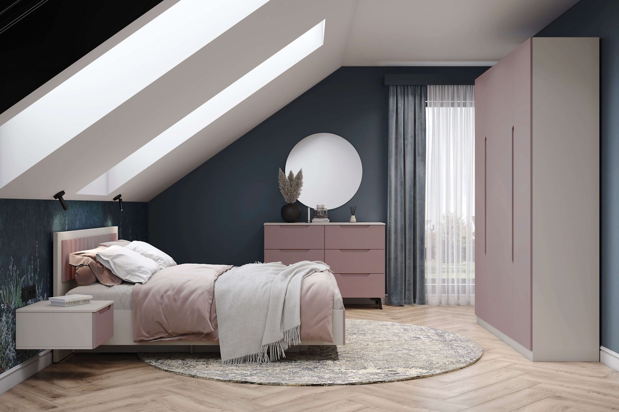 фото спальня роза (тренто) к2