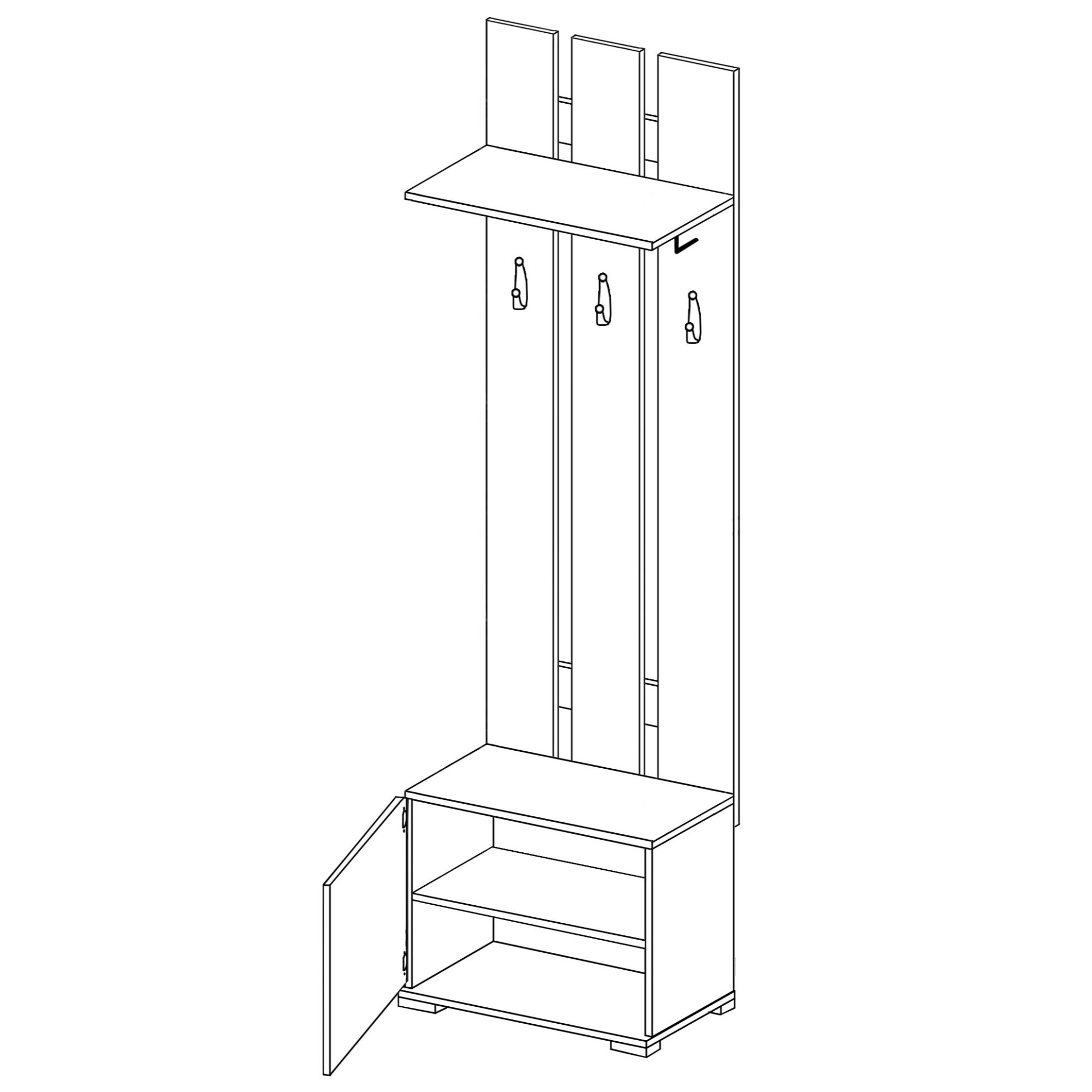 фото вешалка с тумбой авалон