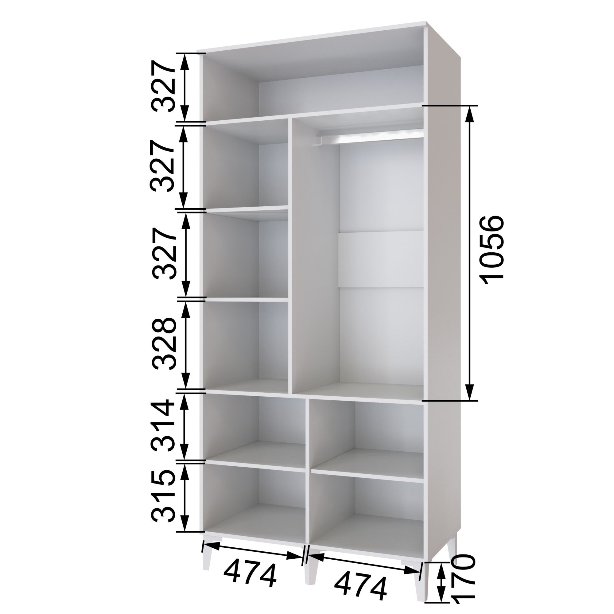 Шкаф 2-х ств. ТШ-22 Толедо (4 фасада) фото шкаф 2-х ств. тш-22 толедо (4 фасада)