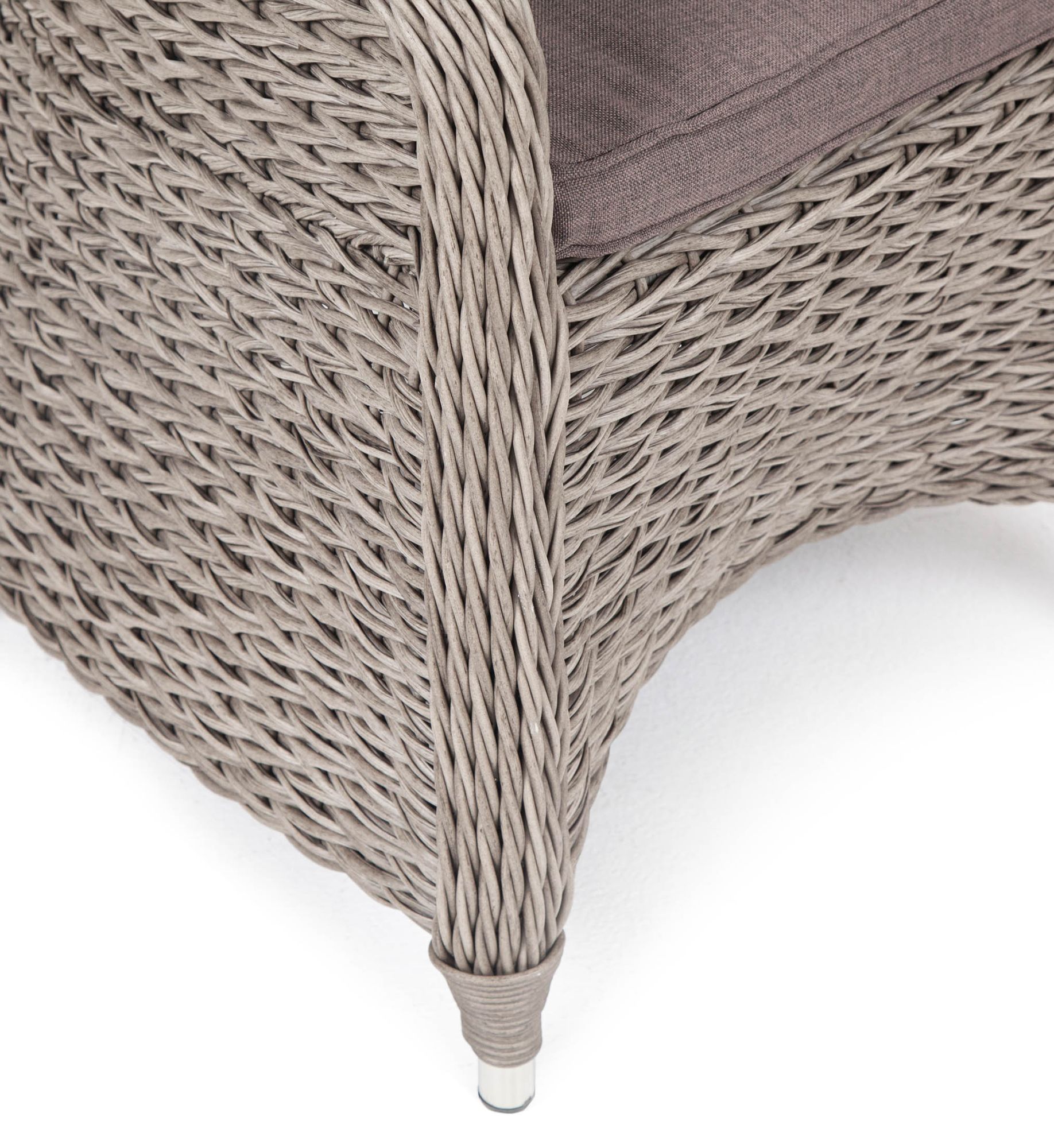 фото "равенна" плетеное кресло из искусственного ротанга (гиацинт), цвет серый